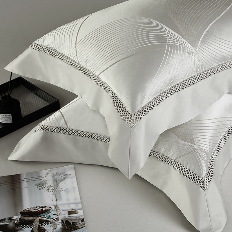 Silk High Precision Four-piece Jacquard Bed Set