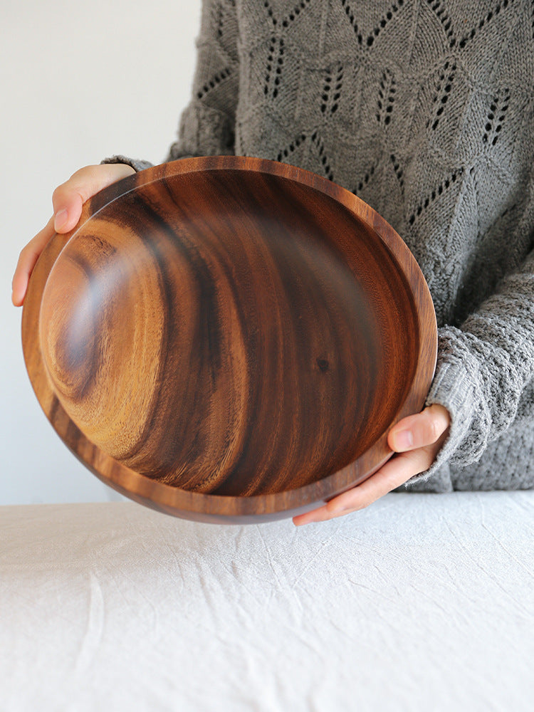 Natural Wooden Fruit Salad Bowl