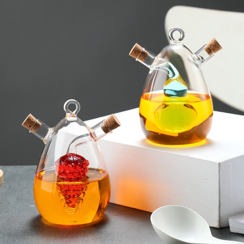 Double-layer 2-in-1 Glass Bottles - Oil, Vinegar, Sauce Bottles