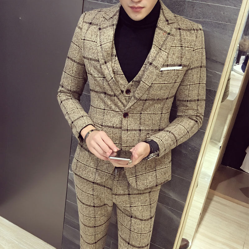 Slim British 3-Piece Casual Suit