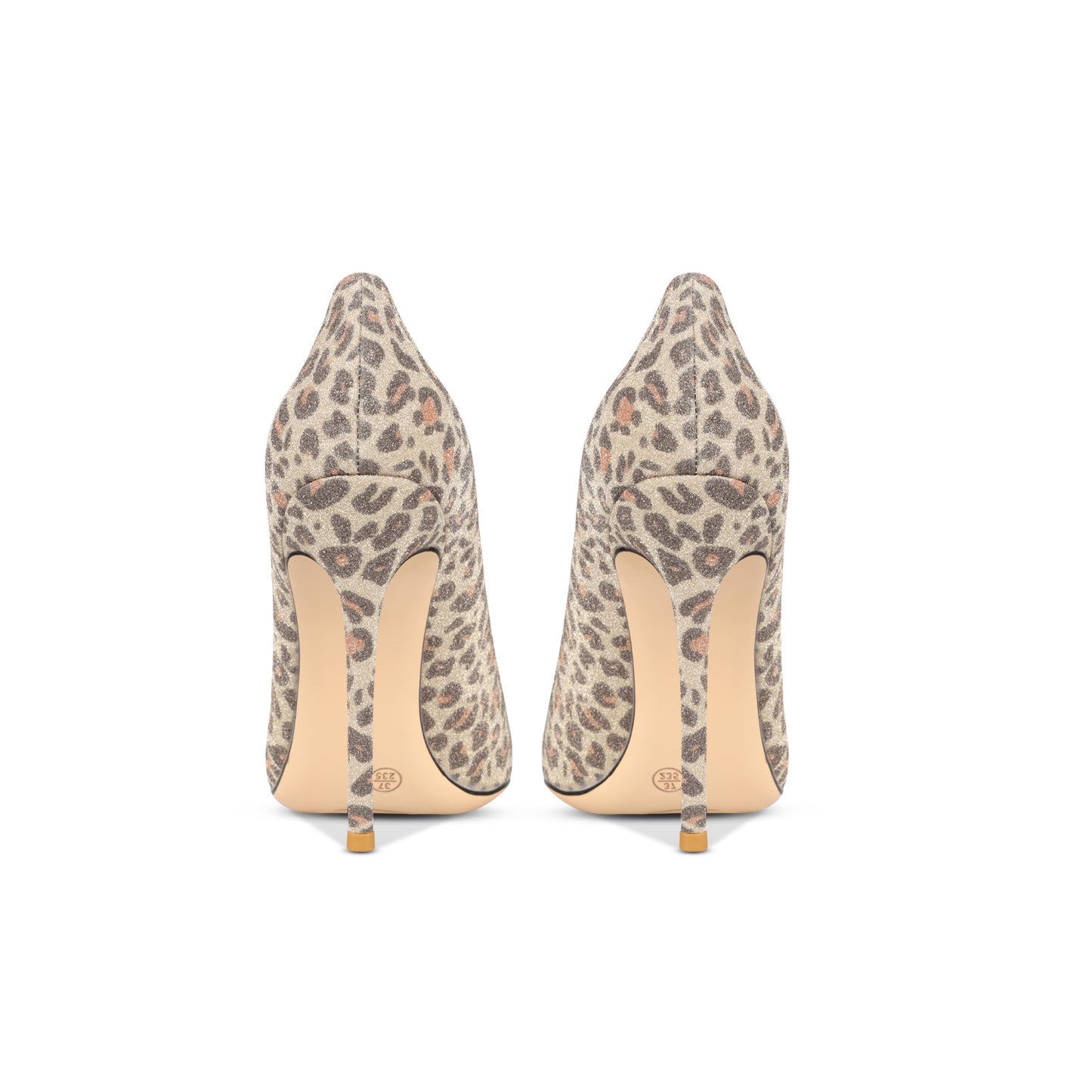 Leather Leopard Print High Heels