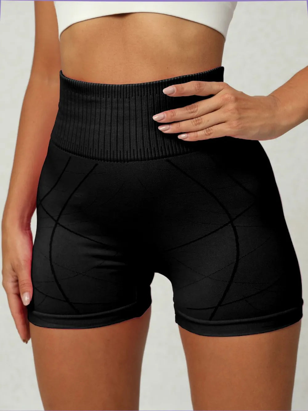 High Waist Active Spandex Shorts