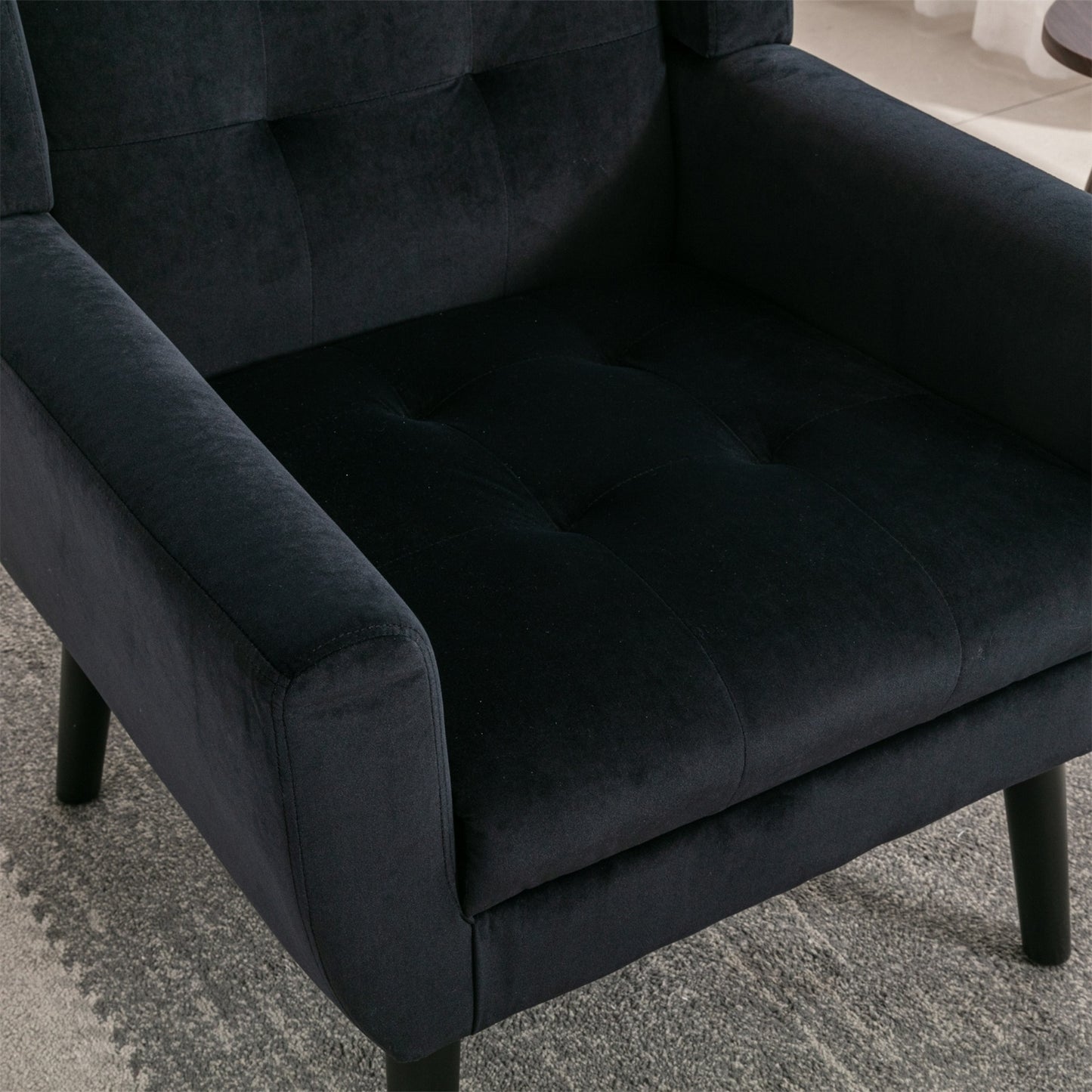 Soft Velvet Ergonomic Accent Chair