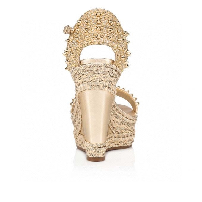 Rivet Buckle Wedge Heel Sandals