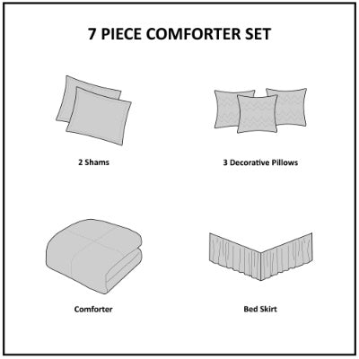 Faux Suede Comforter 7 Piece Set
