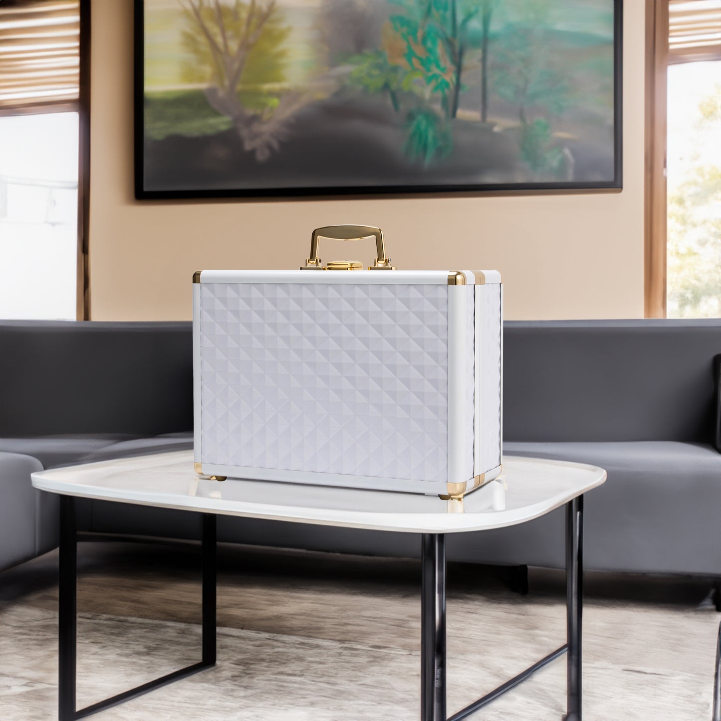 Portable Travel Makeup Case with LED Mirror