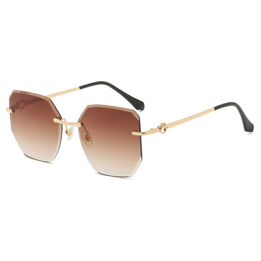 Rimless Cut Edge Sunglasses