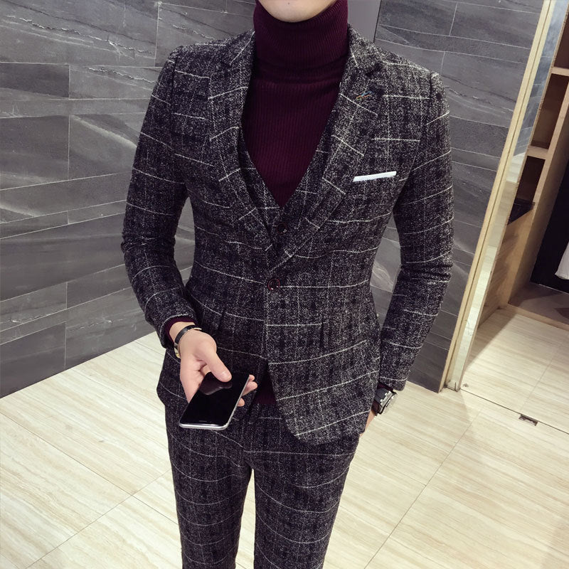 Slim British 3-Piece Casual Suit
