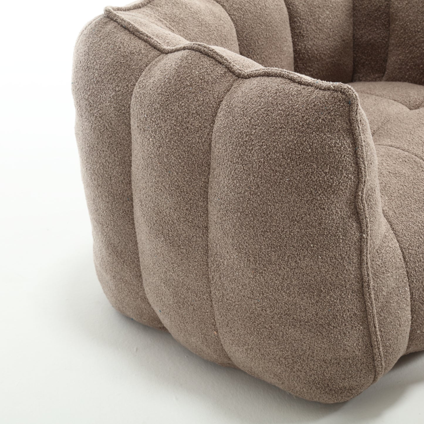 Soft Bean Bag Chair with Footstool - Coffee