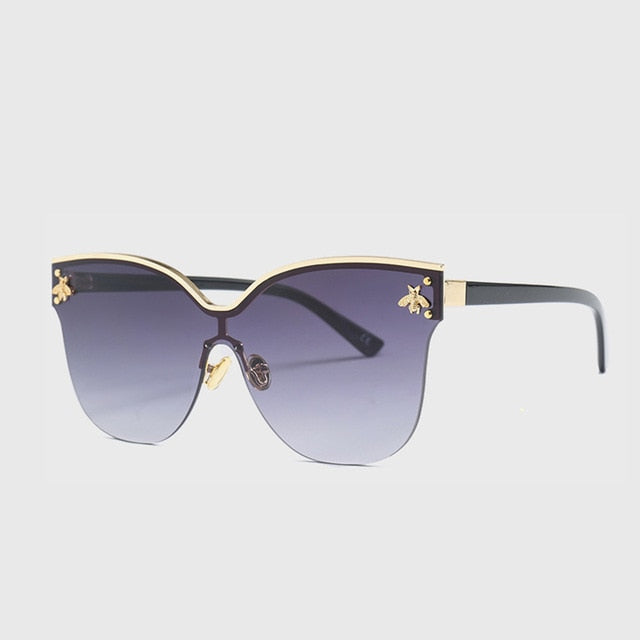ROYAL GIRL Oversize Rimless Sunglasses UV400
