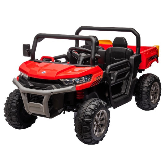 24V Ride On Dump Truck - 2 Seater Kids UTV with Electric Dump Bed