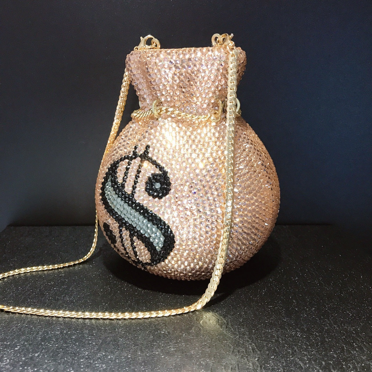 Diamond Money Bag Crystal Clutch