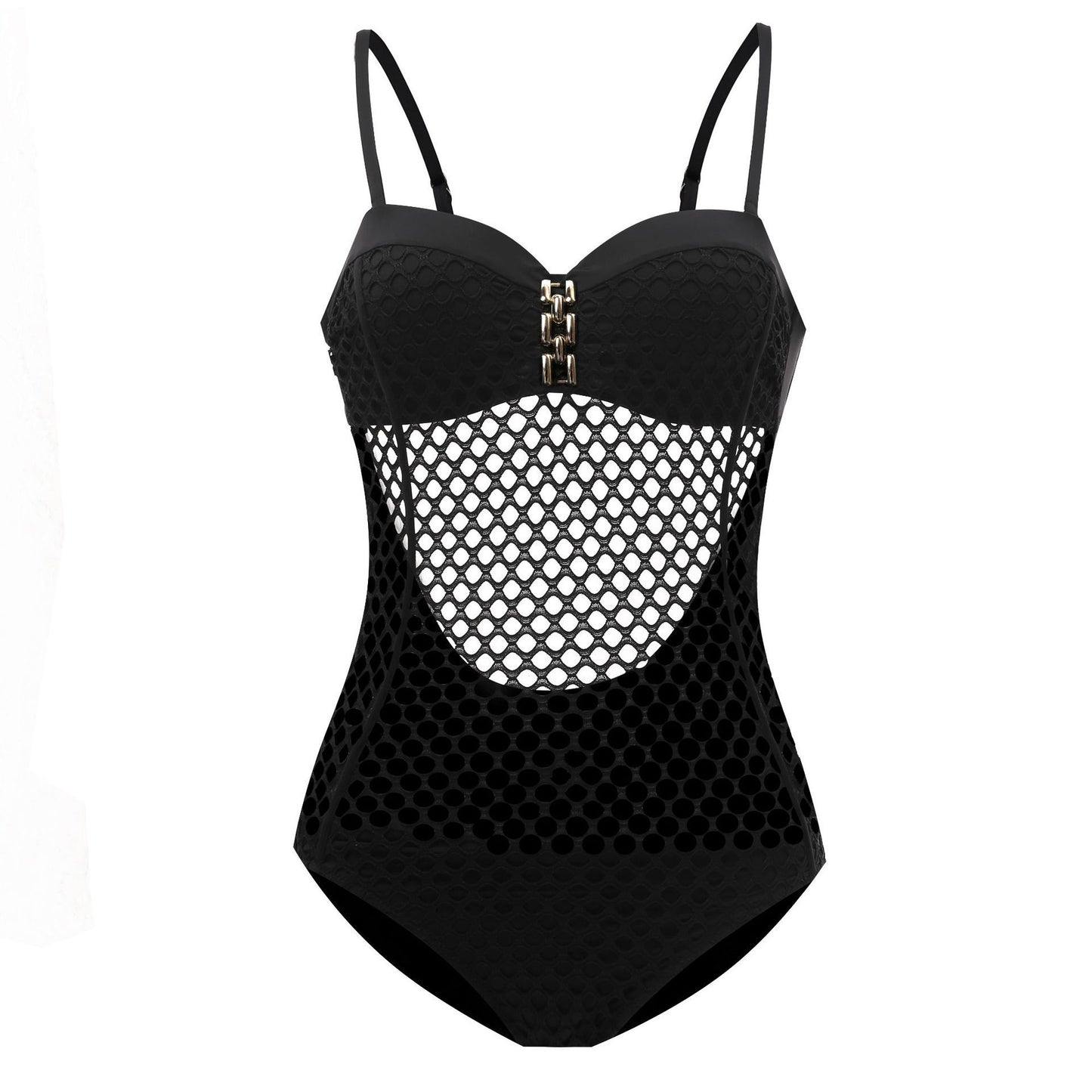 Push Up Mesh Sheer One-Piece Swimsuit