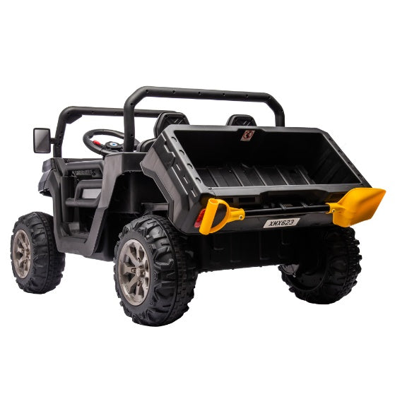 24V Ride On Dump Truck - 2 Seater Kids UTV with Electric Dump Bed