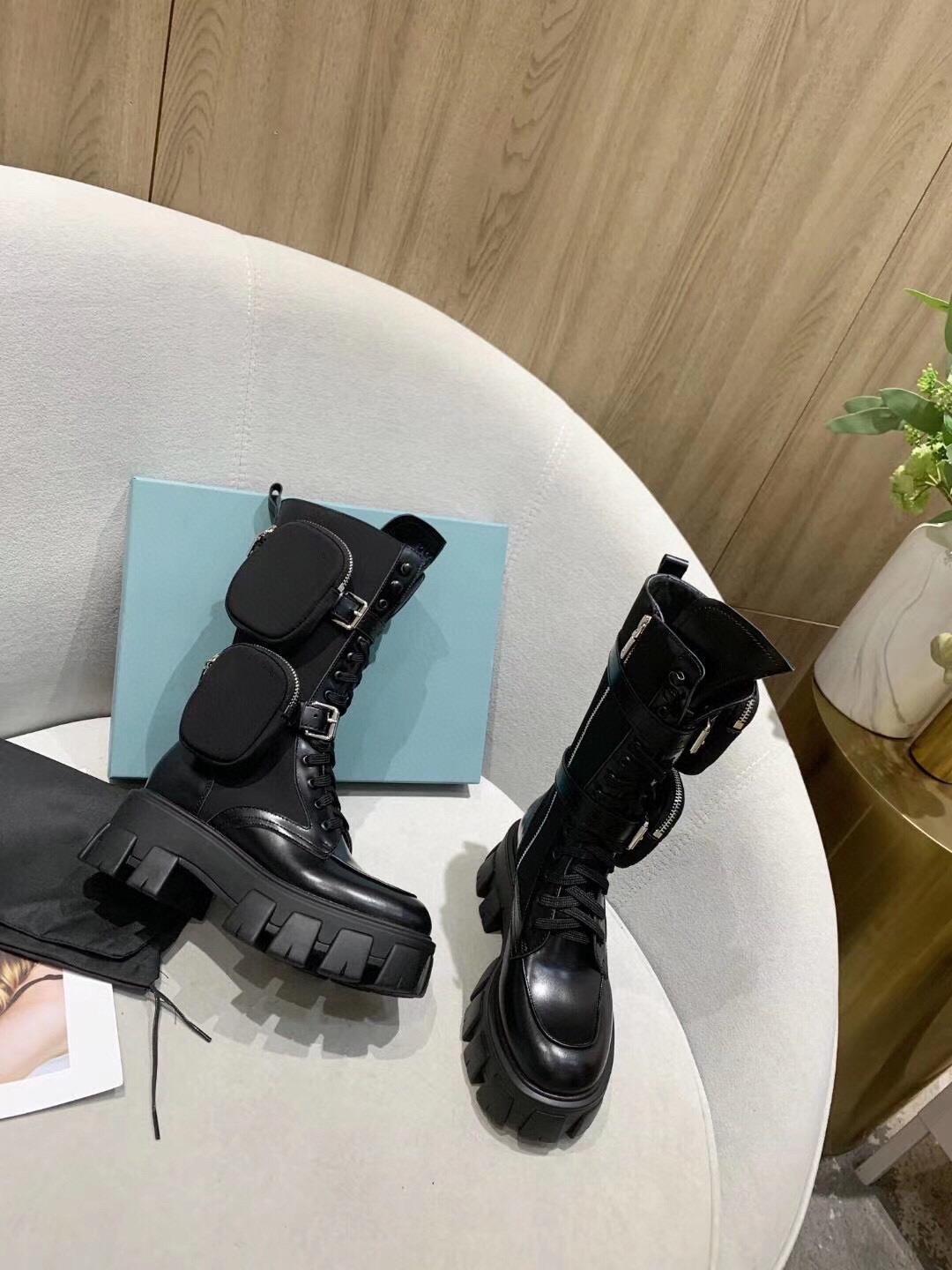 Leather Platform Bag Tactical Martin Boots