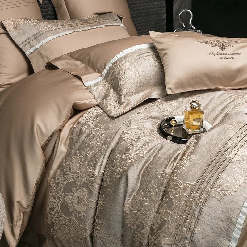 Long-staple Cotton Four-piece Jacquard Quilt Cover Bed Set