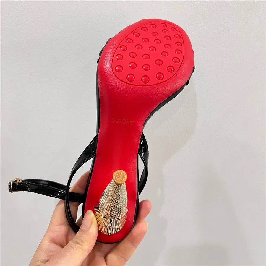 Gold Spike Lipstick High Heels