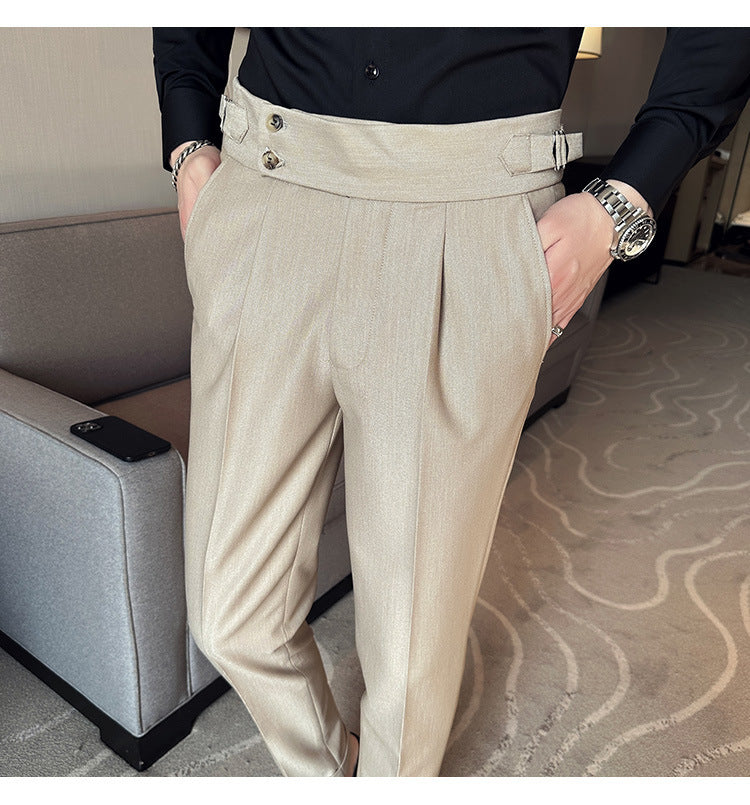 Slim-fit Ankle-Length Dress Pants