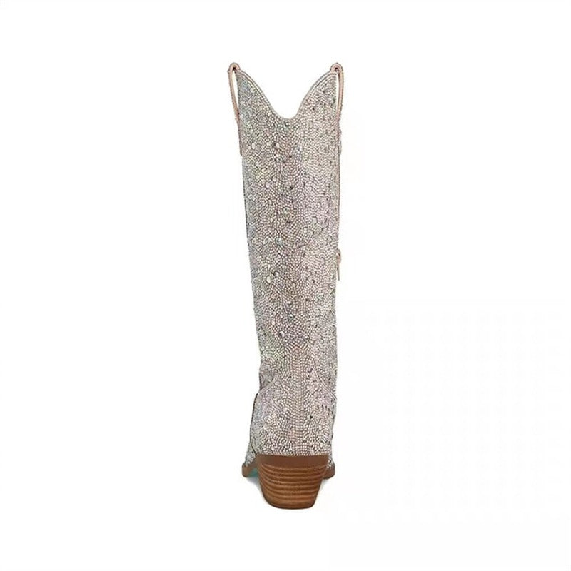 Rhinestone Pointed Toe Cowboy Boots