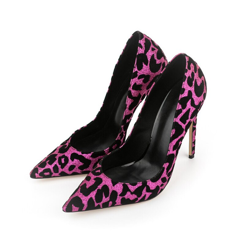 Leopard Print Pointed Toe High Heels