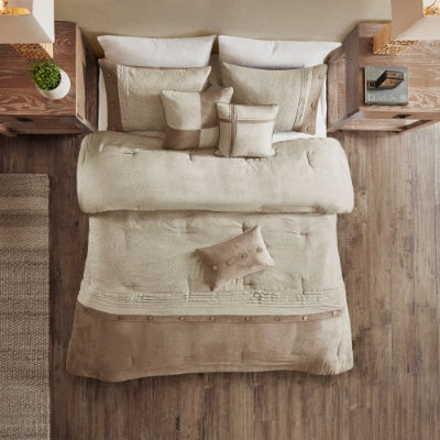 Faux Suede Comforter 7 Piece Set