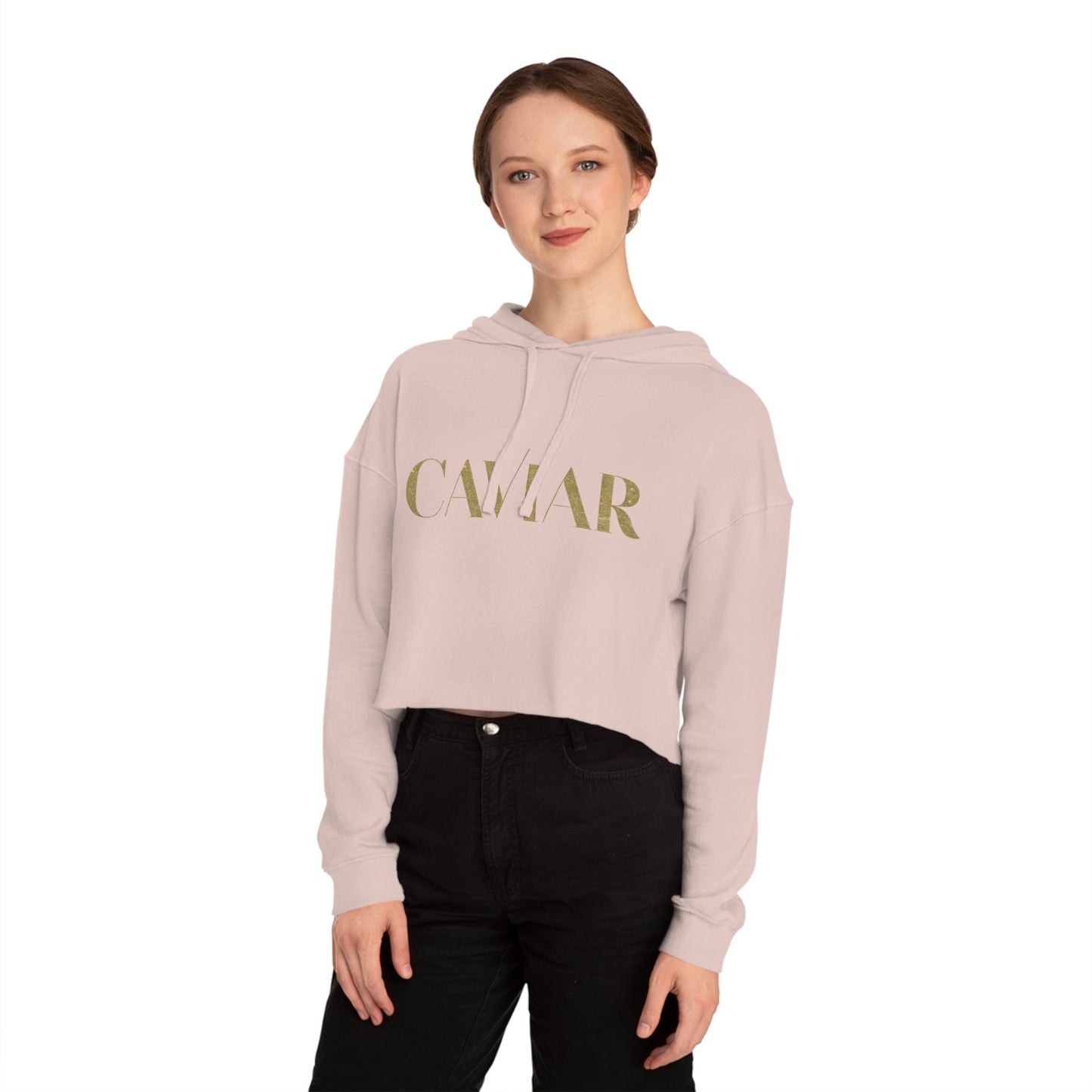 CAVIAR Cropped Hooded Sweatshirt