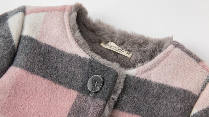 Mid-length Plaid Wool Scarf Jacket 3-Piece Outfit