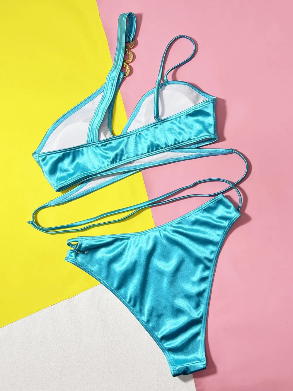 Chain Detail Crisscross Bikini