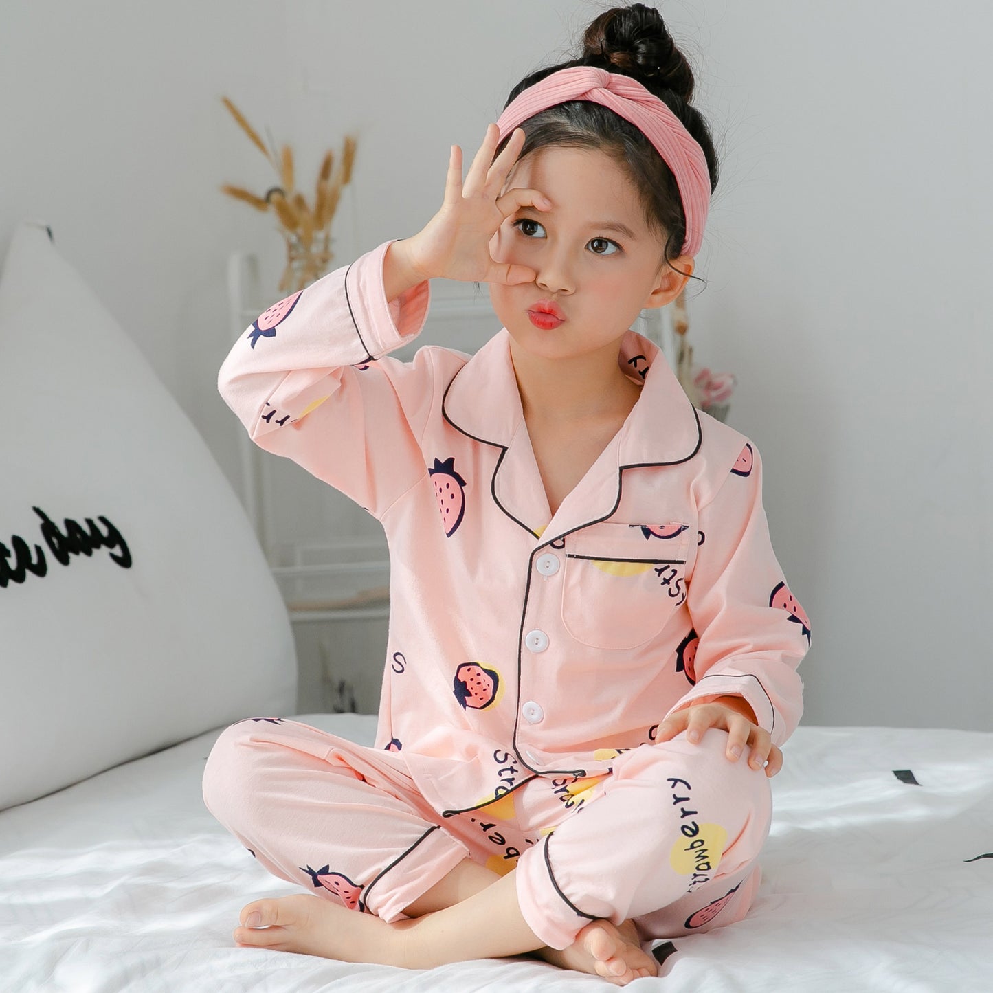 Cotton Girls Pajamas Sets