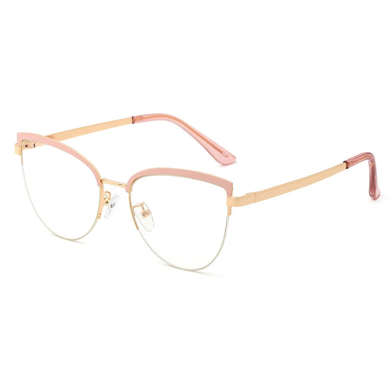 Vintage Cat Eye Anti-blue Light Metal Glasses