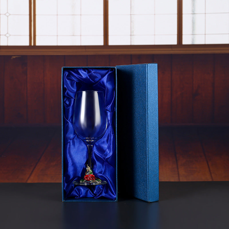 Enamel Crystal Glass Red Wine Glass Goblet Decanter
