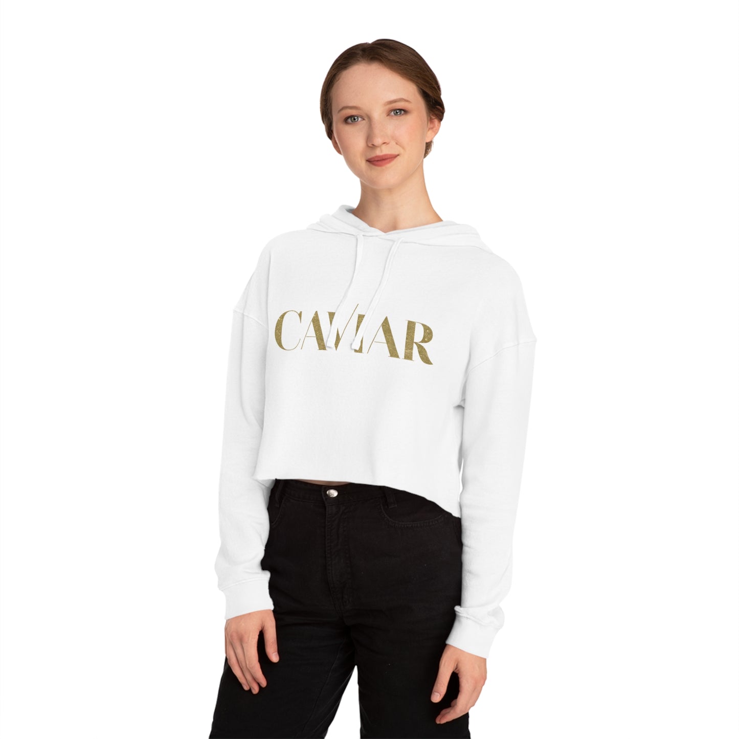 CAVIAR Cropped Hooded Sweatshirt