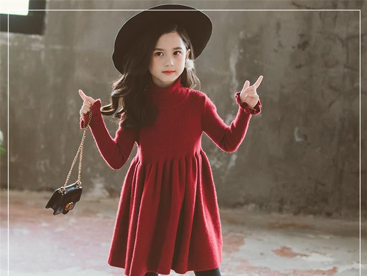 Long Sleeve Turtle neck Dress