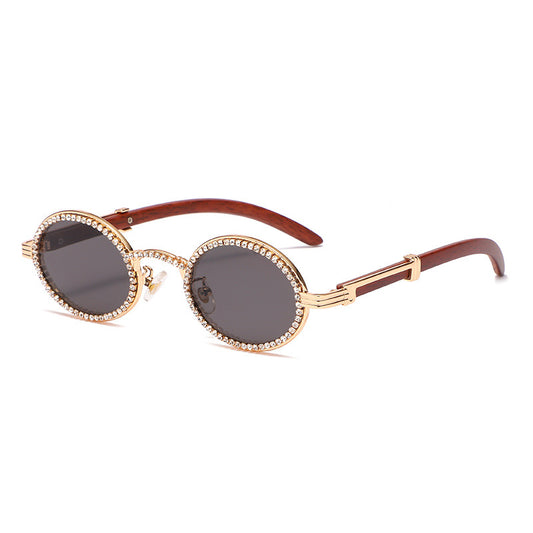Diamond Round Frame Sunglasses