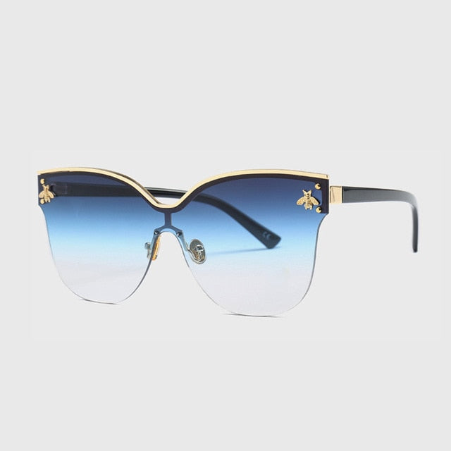 ROYAL GIRL Oversize Rimless Sunglasses UV400