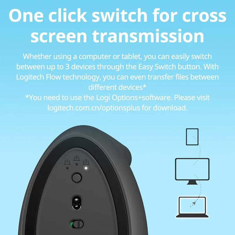 Logitech Wireless Bluetooth Softtone Ergonomic Business Office Mouse