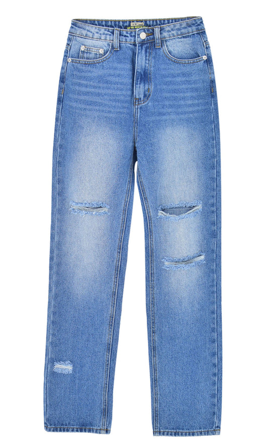 High Waist Straight Loose Daddy Jeans