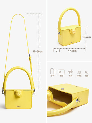 BAFELLI Light Leather Box Handbag