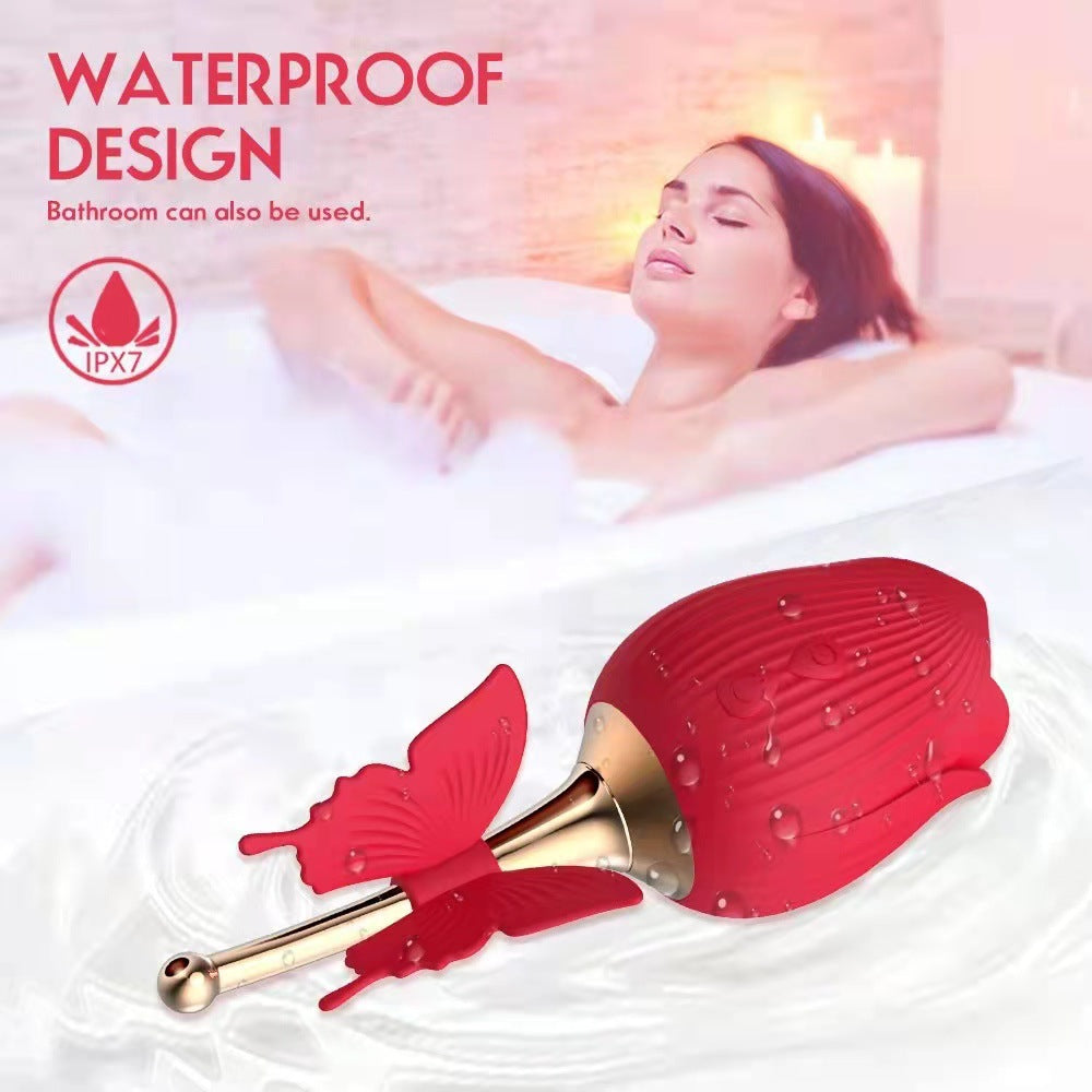 Rose 10 Speed Cute-Vibrator-Massager-Sucking-Licking-Sucker