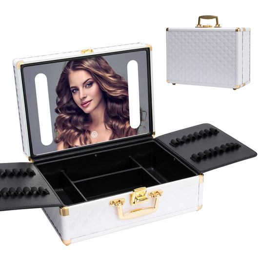 Portable Travel Makeup Case with LED Mirror