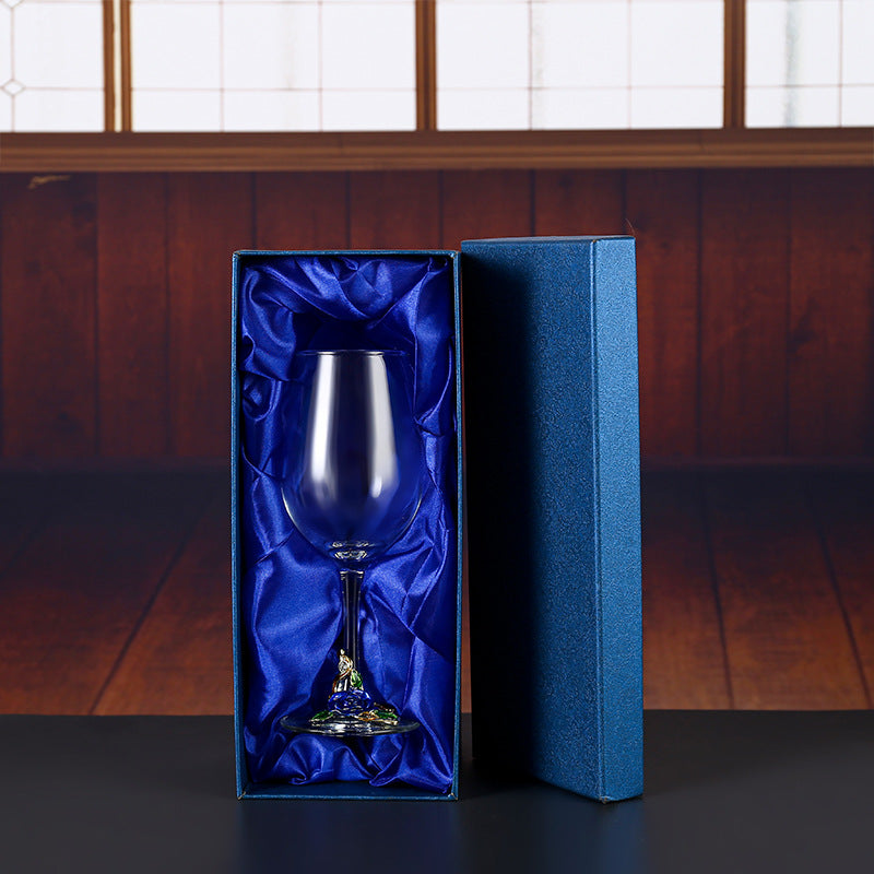 Enamel Crystal Glass Red Wine Glass Goblet Decanter