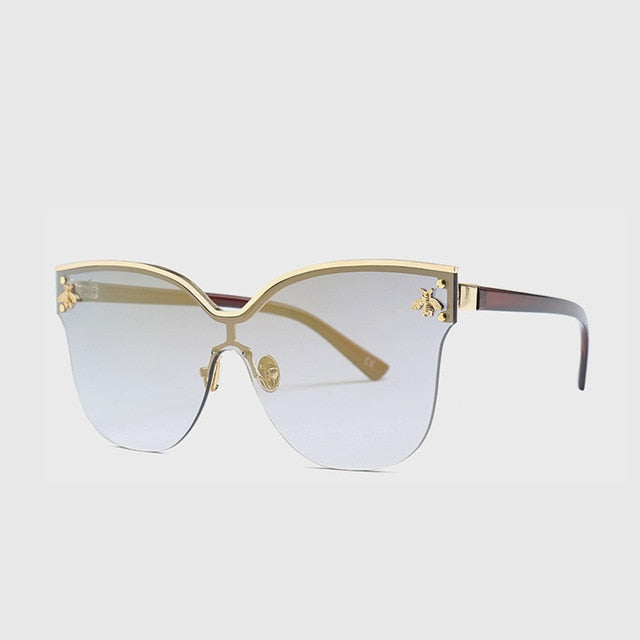 ROYAL GIRL Oversize Rimless Sunglasses UV400