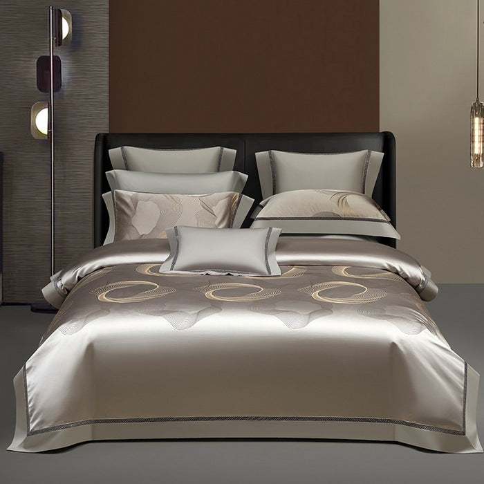 Silk High Precision Four-piece Jacquard Bed Set