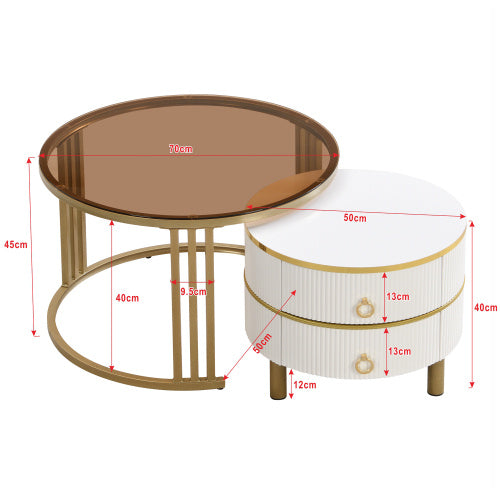 Fiberboard Dual Table Coffee Table