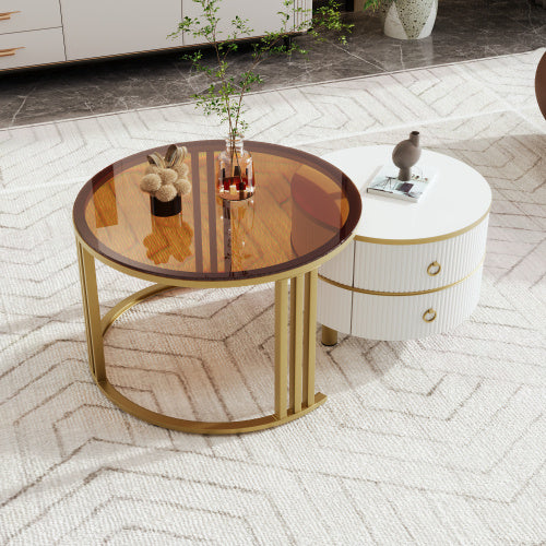 Fiberboard Dual Table Coffee Table