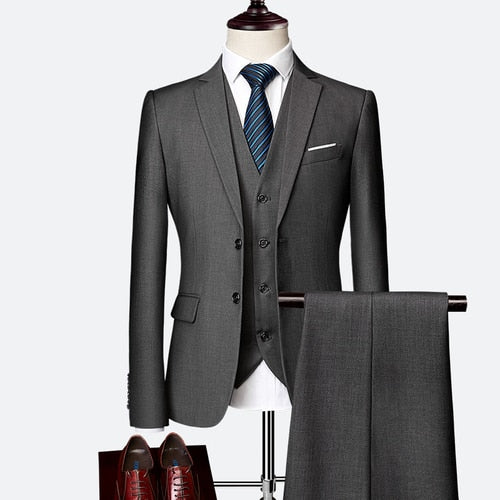 Three-Piece Slim Fit Formal Suit