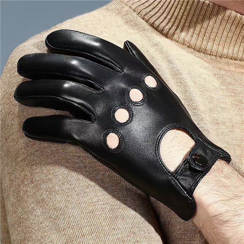 Genuine Leather Anti-Slip Driving Gloves