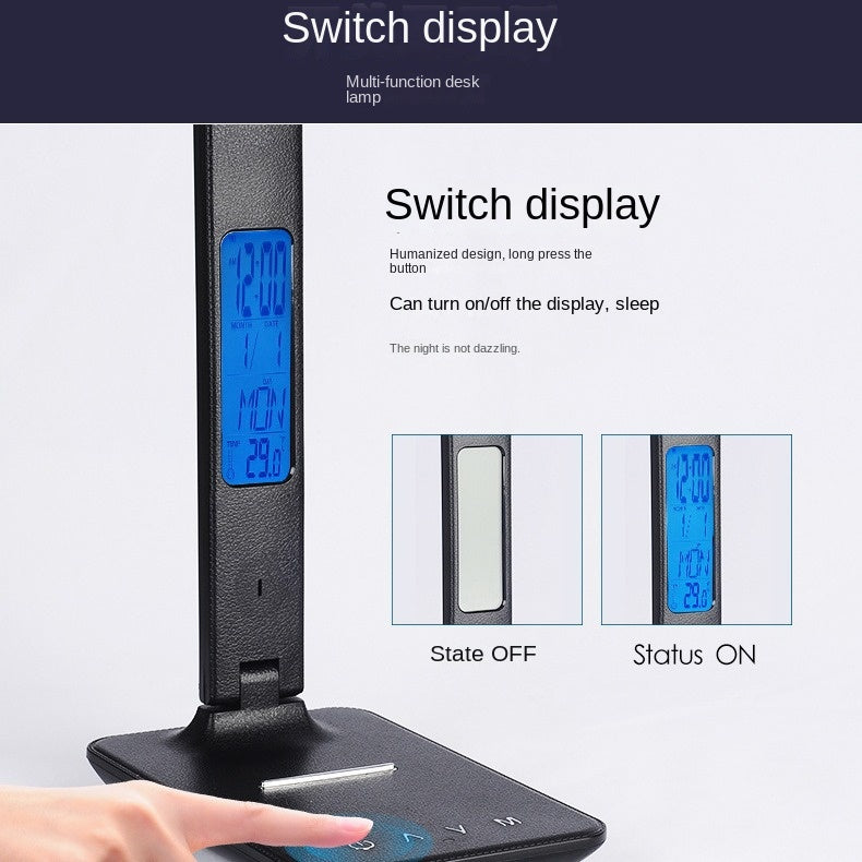 Folding Alarm Clock Desk Lamp