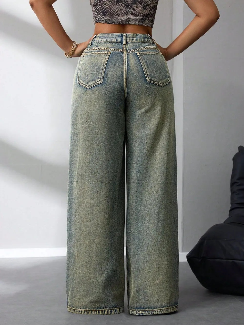 High Waist Wide Leg Jeans
