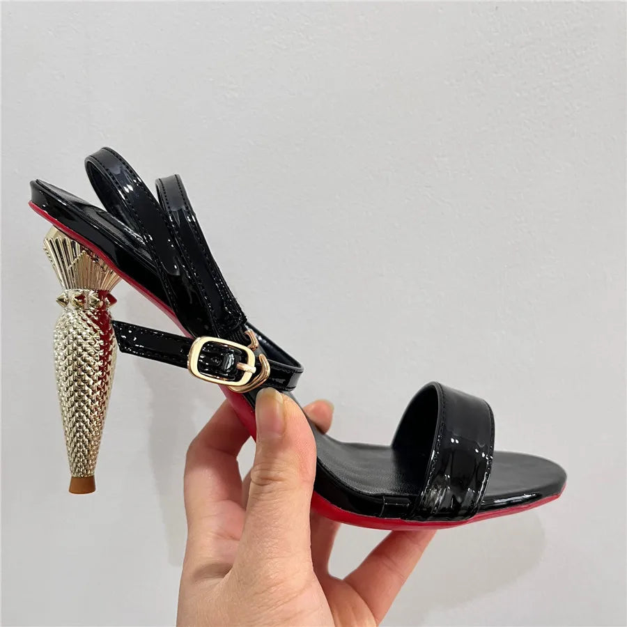 Gold Spike Lipstick High Heels